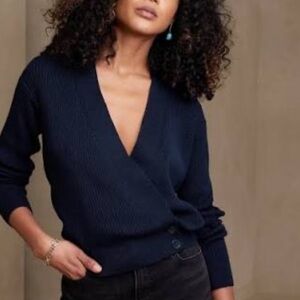 Banana Republic Navy Forever Wrap Cardigan NWOT